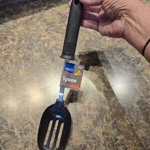 1999 Vintage Ekco Black Nylon Slotted Spoon New Made In China